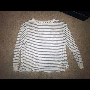 Stars Above Blue and White Striped Sweater Size XXL